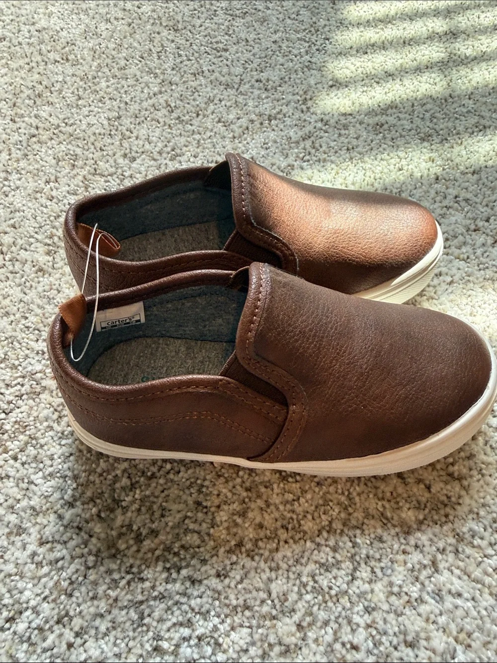 Carter's Brown Slip-On Kids Dress Shoes 10